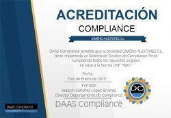 Acreditacion de Compliance para Gimeno Auditores 